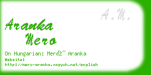 aranka mero business card